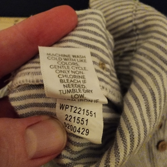 J.Jill Love Linen- Navy & White Nautical Striped 100% Linen Pants ...XS - Picture 8 of 11